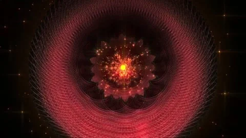 4k Red Mandala Tunnel Motion Background Stock Footage 328548693