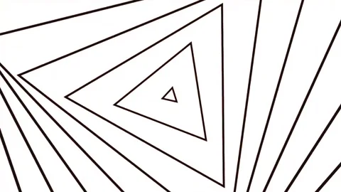 4k red neon triangles loops motion white background Stock Footage 259037422