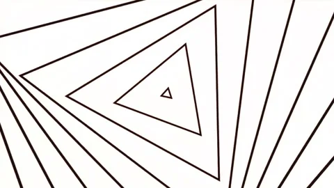 4k Red Neon Triangles Loops Motion White Background Stock Footage 318765422