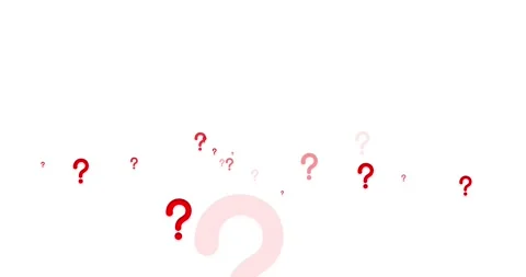 4k red random questiion mark motion animation on white background Stock Footage 255374372