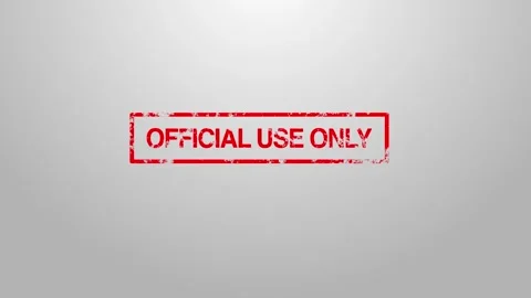 A 4K red rubber stamp animation with the word "OFFICIAL USE ONLY", featuring 動画素材 301627955