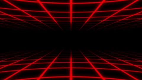 4K Red Sci-Fi Glow Fishnet Background 库存影片 302000317