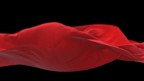 4k Red wavy silk fabric fluttering wind,seamless waving flag cloth background. 库存影片 126368090
