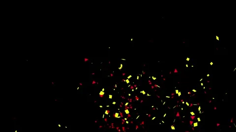 4K Red Yellow Confetti Explosion Burst Motion Background Loop 스톡 동영상 340468823
