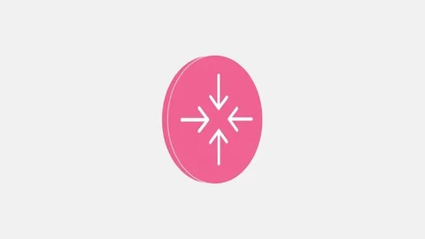 4k - Reduce spinning icon on white background Stock Footage 72478629