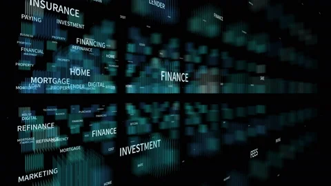 4k Refinancing Animated Tag Word Cloud,,Text Design Animation. Stock Footage 109442311