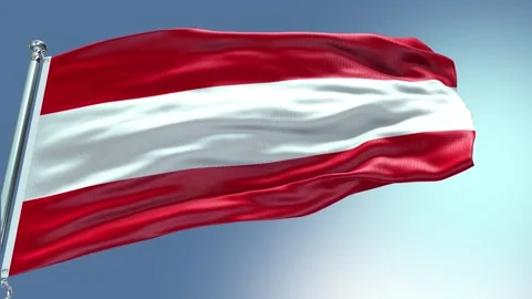 4k render Austria Flag video waving in wind Austria Flag Wave Loop waving in win Video stock 246418494