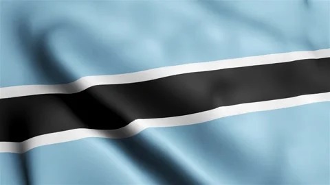 4k render Botswana Flag video waving in wind Botswana Flag Wave Loop waving in w Video stock 245420794
