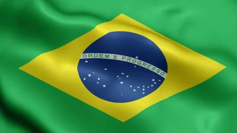 4k render Brazil Flag video waving in wi... | Stock Video | Pond5