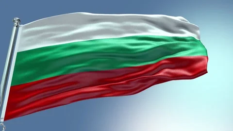 4k render Bulgaria Flag video waving in wind Bulgaria Flag Wave Loop waving in w Stock Footage 246664734