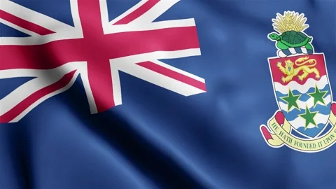 4k render Cayman Islands Flag video waving in wind Cayman Islands Flag Wave Loop Stock-Footage 245420378