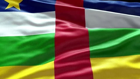4k render Central African Republic Flag video waving in wind Central African Rep Stock-Footage 246418255