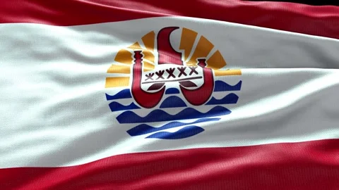 4k render French Polynesia Flag video waving in wind French Polynesia Flag Wave Stock-Footage 246665296