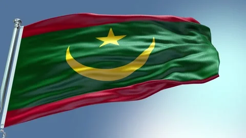 4k render Mauritania Flag video waving in wind Mauritania Flag Wave Loop waving 스톡 동영상 246665096