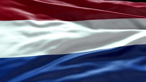 4k render Netherlands Flag video waving in wind Netherlands Flag Wave Loop wavin Video stock 246665232