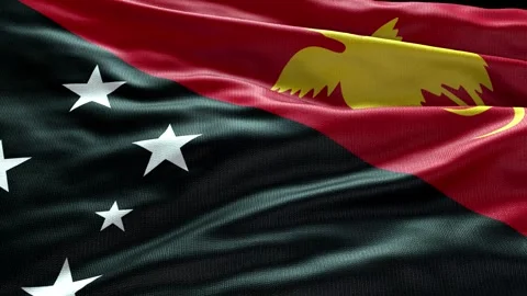 4k render Papua New Guinea Flag video wa... | Stock Video | Pond5