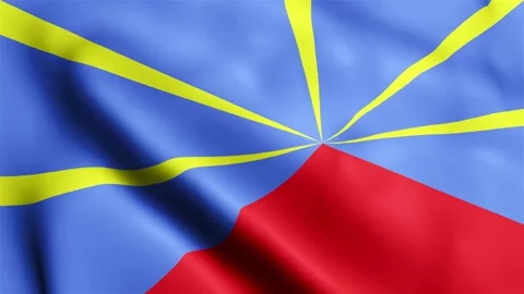 4k render RÃ©union Flag video waving i... | Stock Video | Pond5