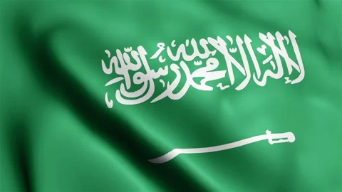 4k render Saudi Arabia Flag video waving in wind Saudi Arabia Flag Wave Loop wav Video stock 245419702