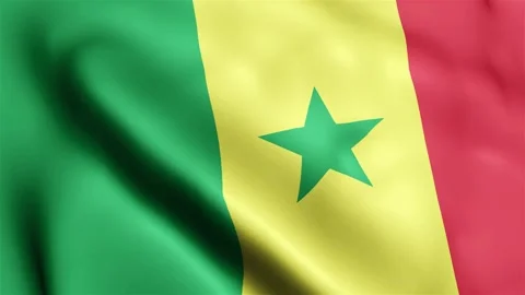 4k render Senegal Flag video waving in wind Senegal Flag Wave Loop waving in win Stock Footage 245419759