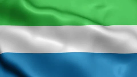 4k render Sierra Leone Flag video waving... | Stock Video | Pond5