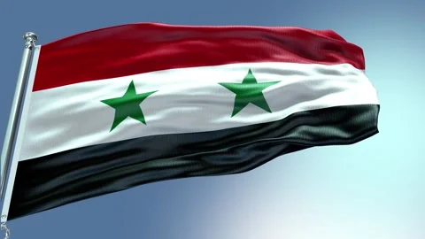 4k render Syria Flag video waving in wind Syria Flag Wave Loop waving in wind Re Stock Footage 246665640