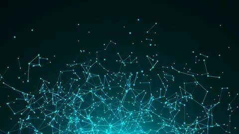 4K rendered computer generated video abstract moving background. Dots and lines Video stock 77764511