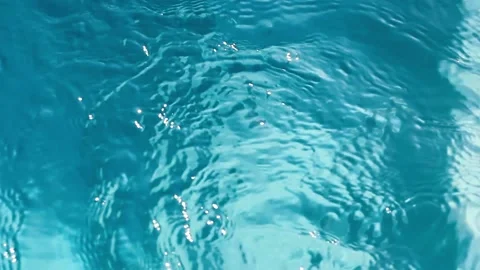 4k rendering of water on the pool in the summer park Stock Footage 153981344