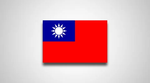 4K - Republic of China flag Video stock 68798140