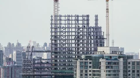 4k resolution building site time lapse Video stock 22423266