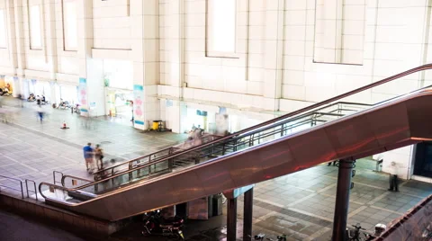 4k resolution City escalator timelapse Stock Footage 41843738