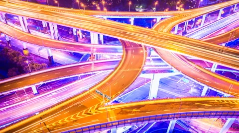 4k resolution city traffic junction time lapse Stock Footage 40675454