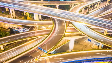 4k resolution city traffic junction time lapse Stock Footage 40824993