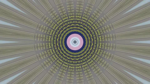 4K Resolution Continuous Spinning Kaleidoscope Animation Stock Footage 232982079