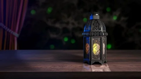 4K Resolution Copy Space Eid Al Adha Happy Eid, animation packshot Lighting Stock Footage 270953091