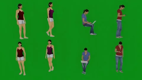 4K resolution, different beautiful student girl on green screen background talki Stock Footage 227894407