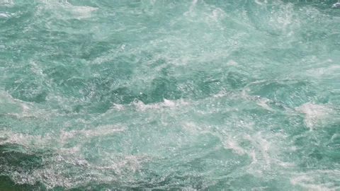 4k resolution footage of violently flowing river water Stock Footage 260463895