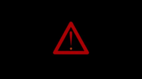 4k resolution, icon symbol problems warning safety red data error. Stock Footage 337699890