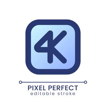 4K resolution pixel perfect gradient fill ui icon Illustrazione stock