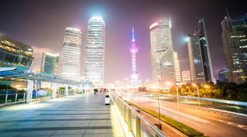 4k resolution Shanghai skyline Stock Footage 40652155