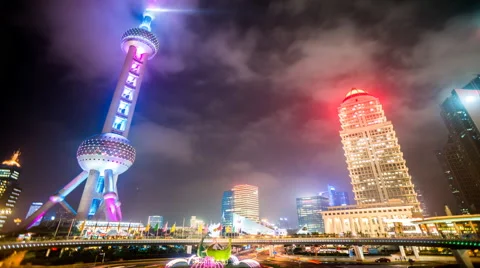 4k resolution Shanghai skyline Stock Footage 40673254