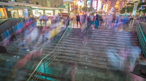 4k resolution Subway entry and exit Stock Footage 41730061