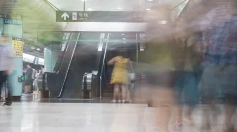 4k resolution Subway timelapse Stock Footage 41732395