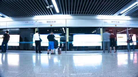 4k resolution Subway timelapse Stock Footage 45540988