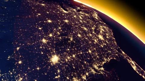 4k resolution Super detailed space view earth zoom sunrise  Stock Footage 35976600