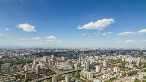 4k resolution time lapse, Beijing city Stock Footage 22415357
