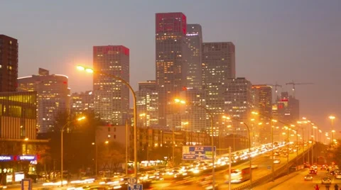 4k resolution time lapse, Beijing city sunset Video stock 22417915