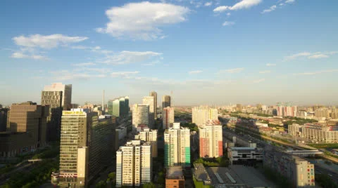 4k resolution time lapse, Beijing city sunset Video stock 22438395