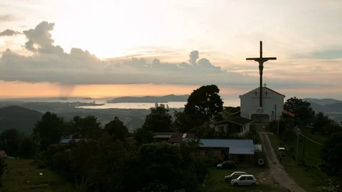 4k Resolution Time Lapse of The cross on the background of cloud flow , Time lap Stock Footage 77753242