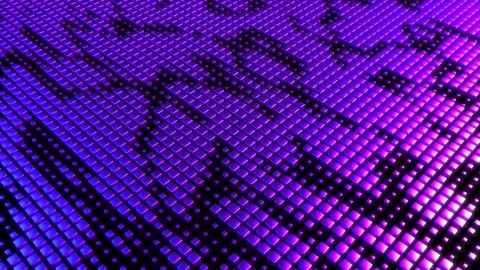 4k Resolution Video: Digital Technology Concept. Abstract Landscape Of Glow.. Stock Footage 319824046
