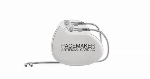 4k Resolution Video: Implantable Artificial Cardiac Pacemaker Device Seamle.. Stock Footage 286040578